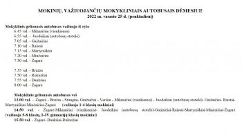 vasario 25 d. maršrutai
