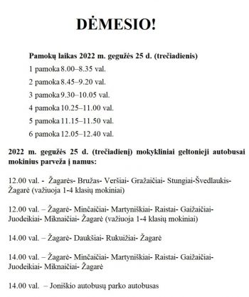 Pavežėjimas gegužės 25 d.