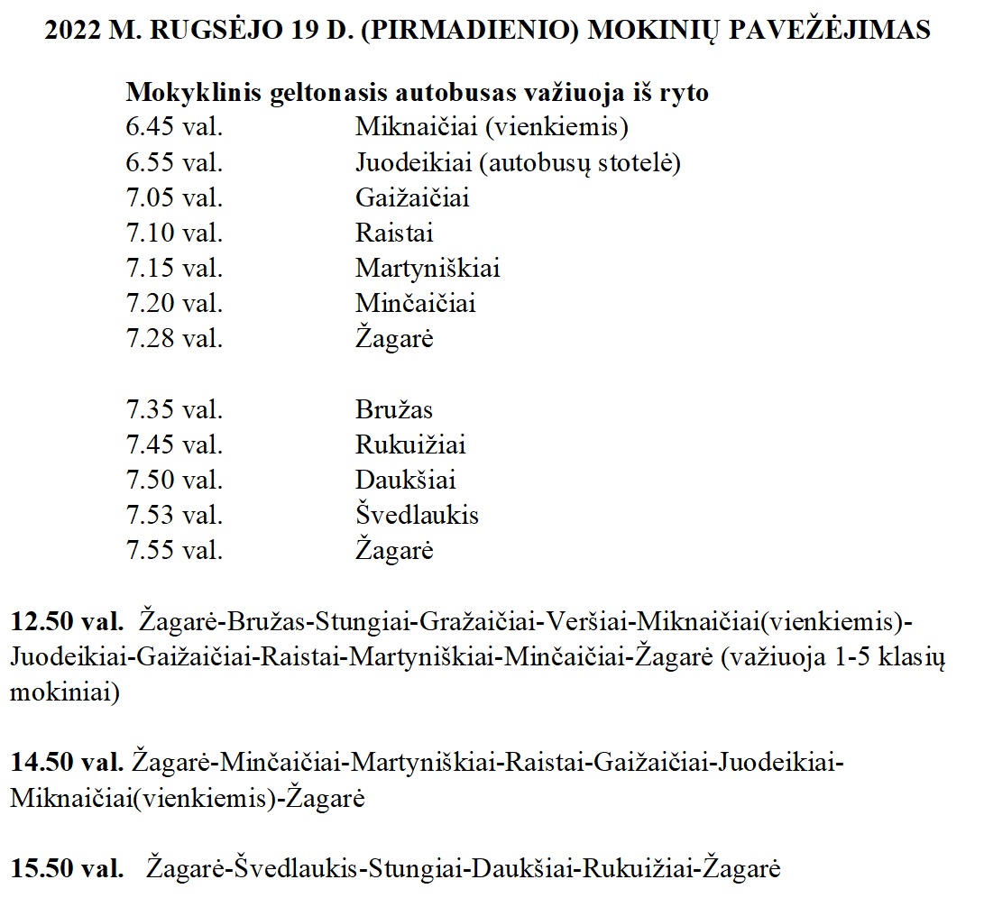 rugsėjo 19. pavežėjimas